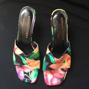 Donald Pliner satin Multi color print sandal